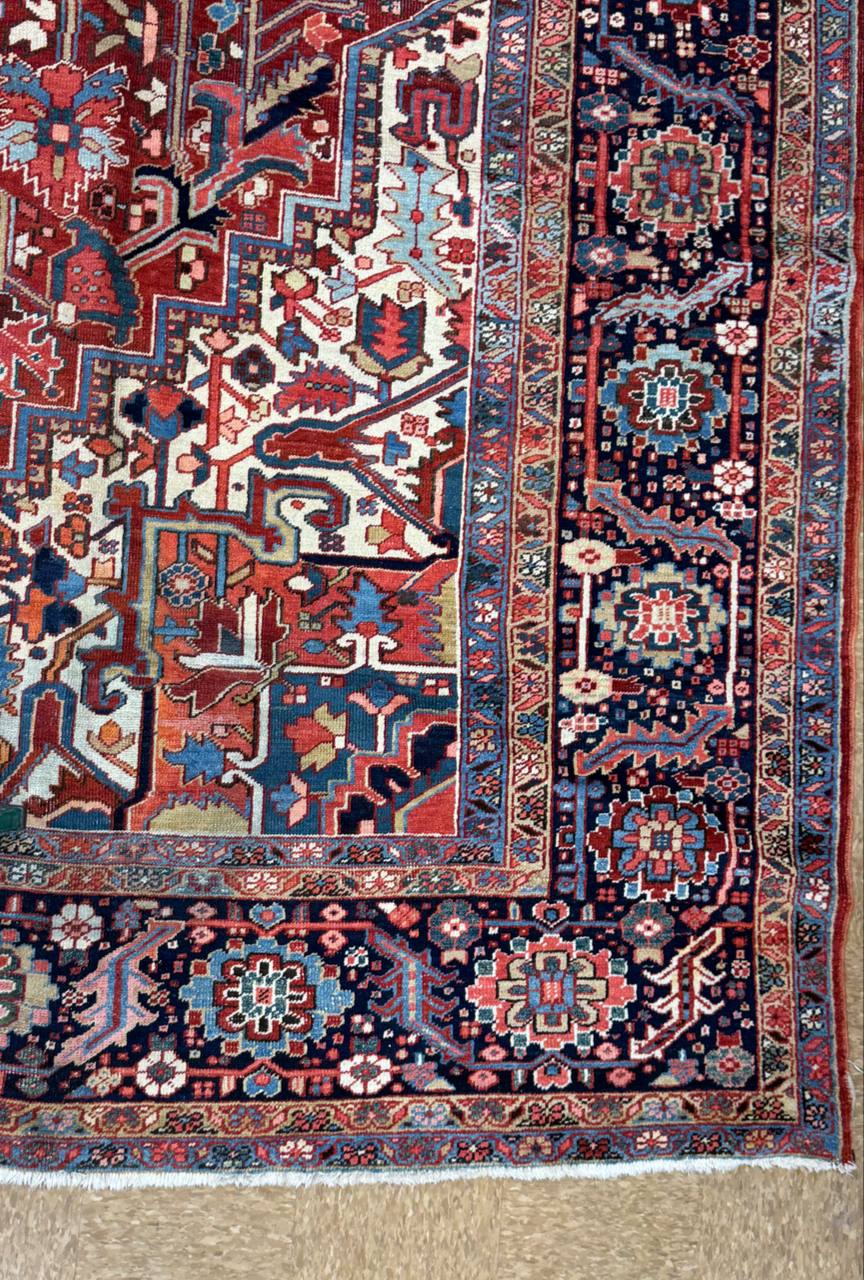 Antique Heriz Rug detail view