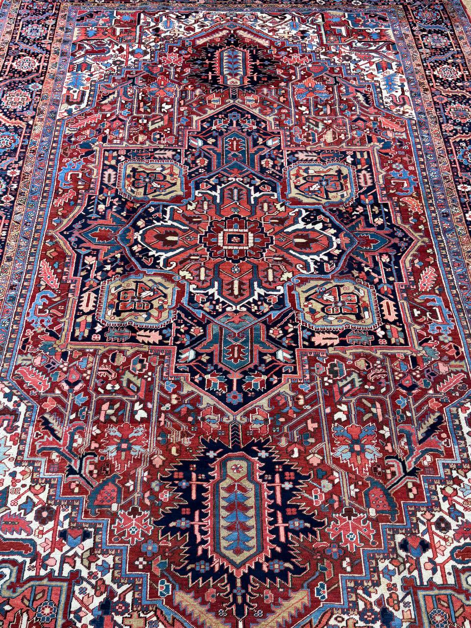 Antique Heriz Rug full view