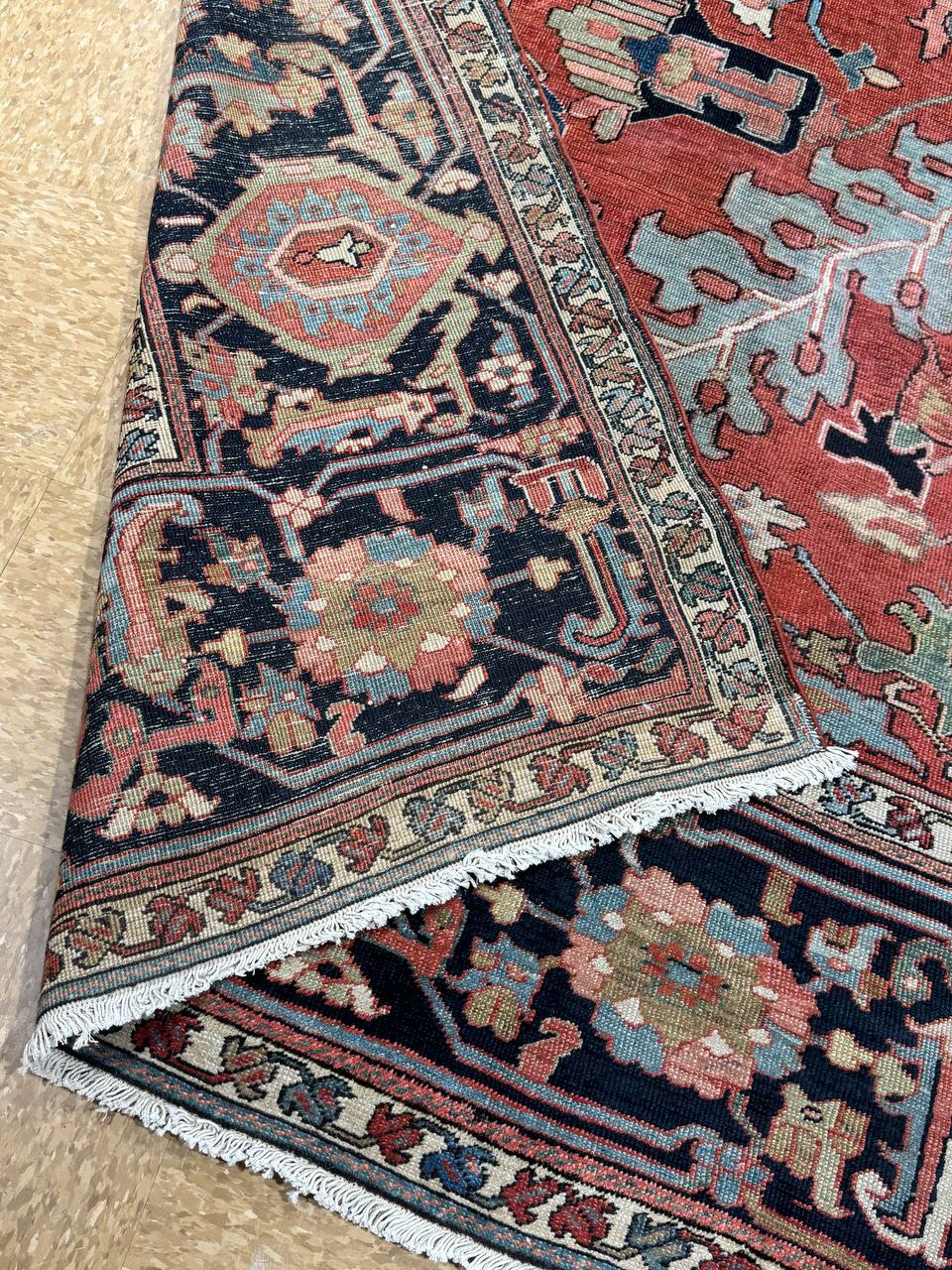 Antique Serapi Rug full view