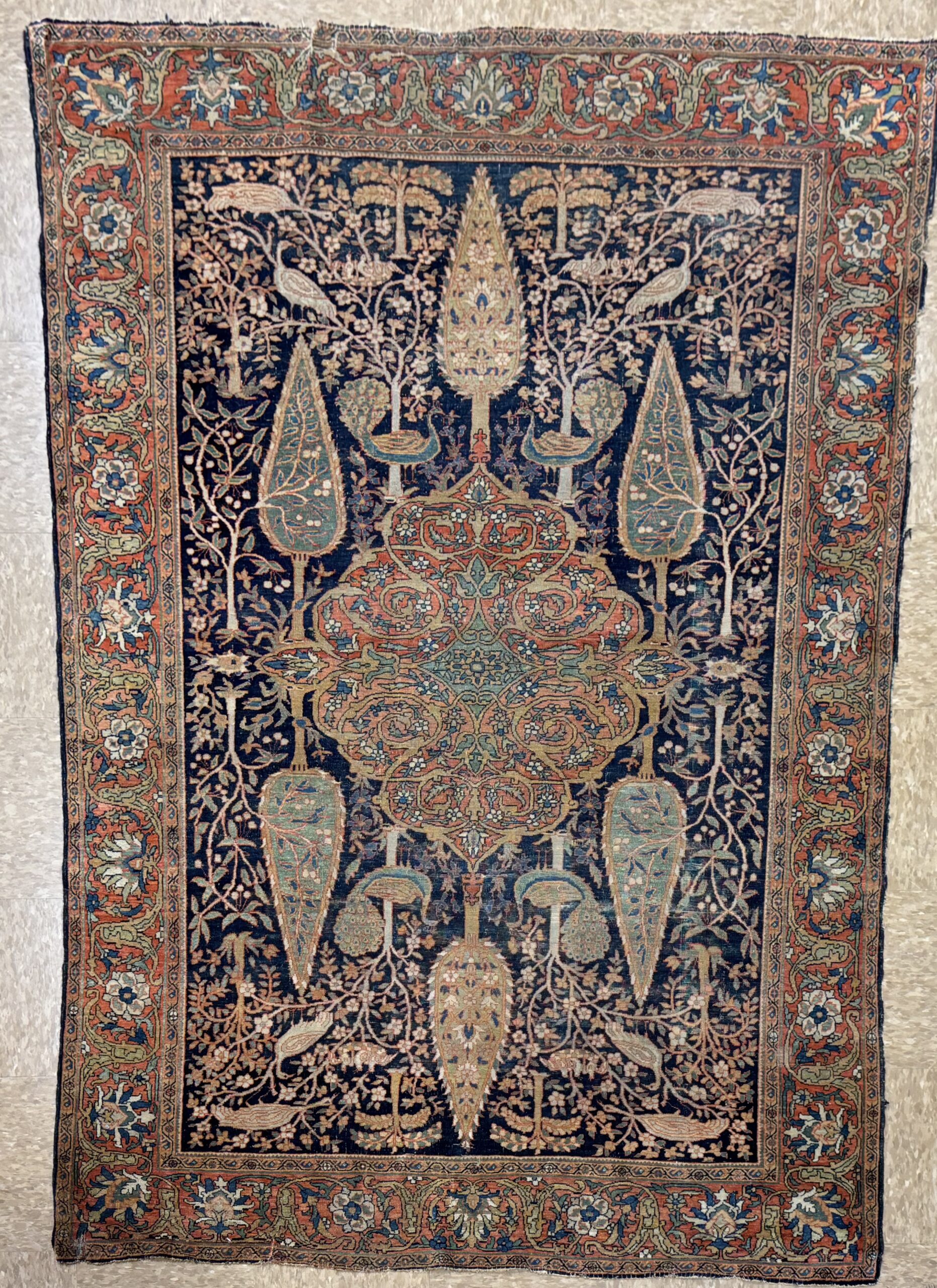 Antique Sultanabad Ziegler Rug
