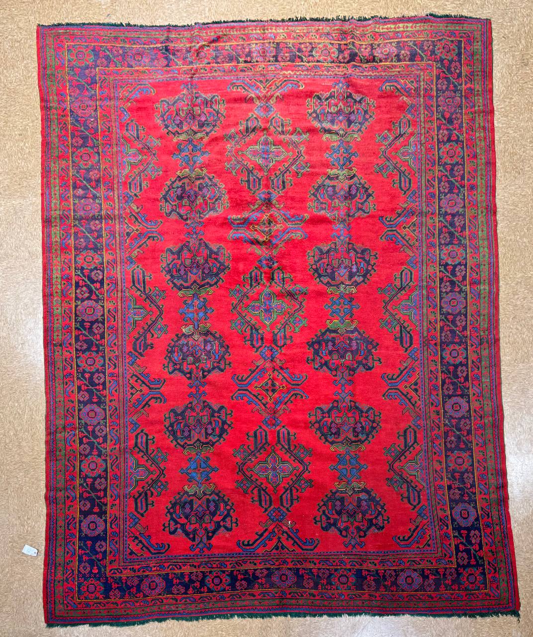 Antique Turkish Oushak Rug
